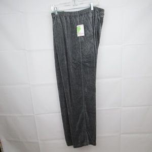 PAPPAGALLO WOMAN GRAY FELT TRACK PANTS SIZE 2X